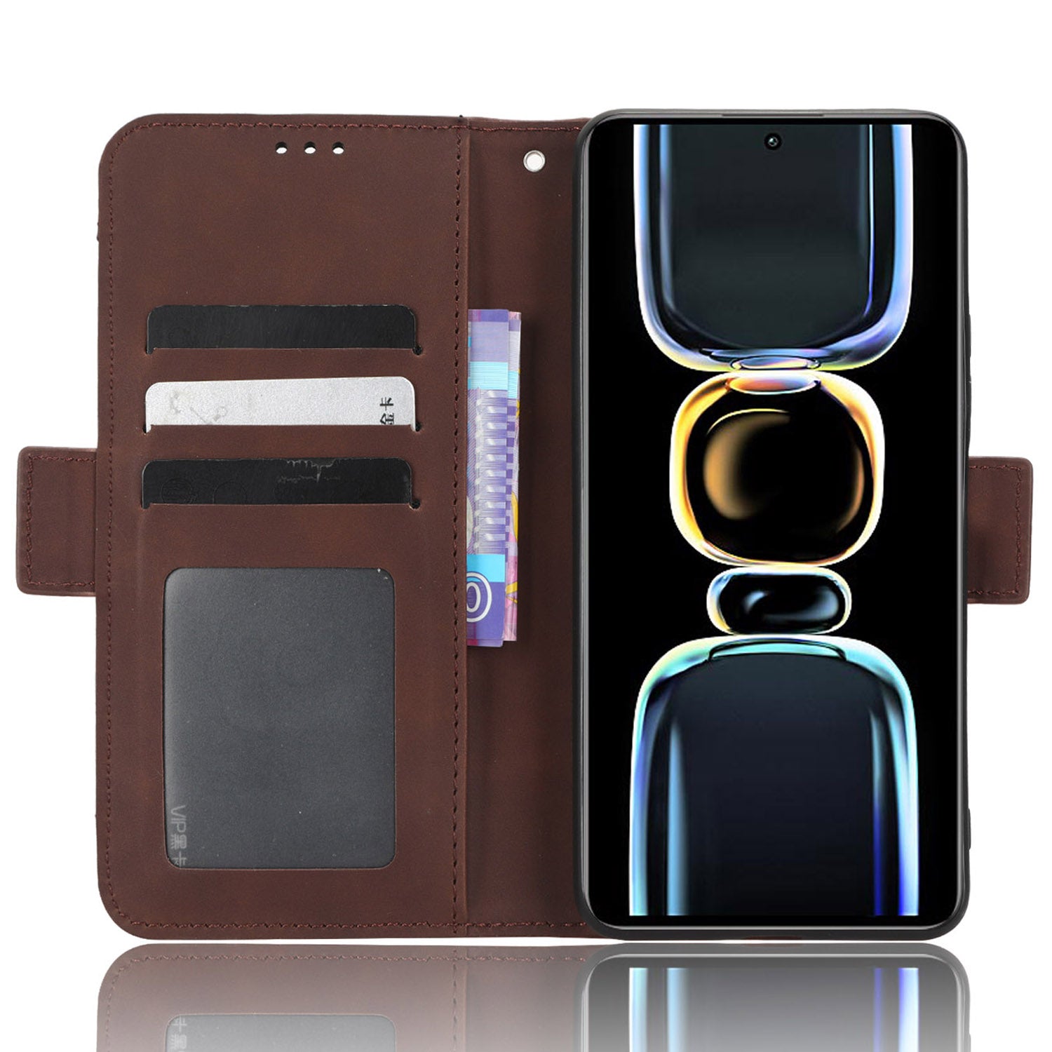 For Xiaomi Redmi K60E 5G PU Leather Phone Case Multiple Card Slots Wallet Phone Stand Cover For Xiaomi Redmi K60E 5G PU Leather Phone Case Multiple Card Slots Wallet Phone Stand Cover